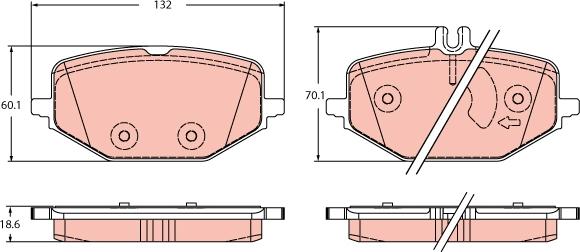 TRW GDB2372 - Set placute frana,frana disc aaoparts.ro