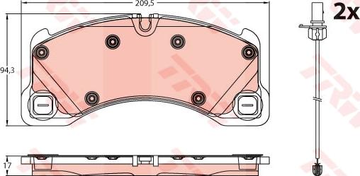 TRW GDB2243 - Set placute frana,frana disc aaoparts.ro