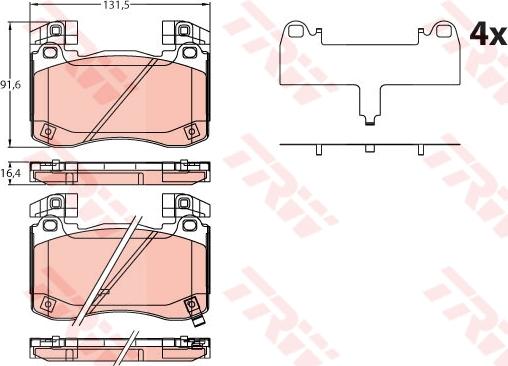 TRW GDB2254 - Set placute frana,frana disc aaoparts.ro