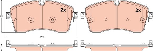 TRW GDB2255 - Set placute frana,frana disc aaoparts.ro