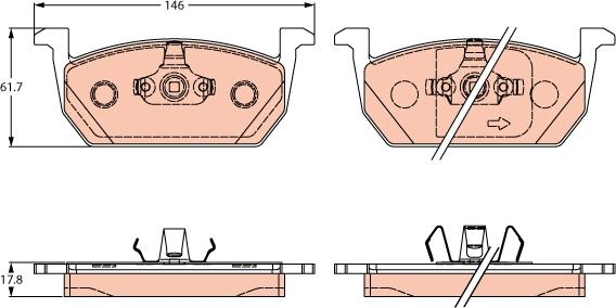 TRW GDB2266 - Set placute frana,frana disc aaoparts.ro