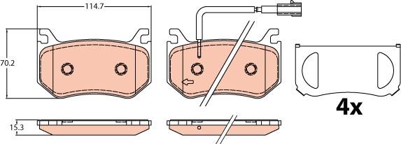 TRW GDB2209 - Set placute frana,frana disc aaoparts.ro