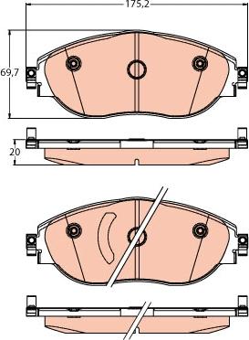 TRW GDB2219 - Set placute frana,frana disc aaoparts.ro