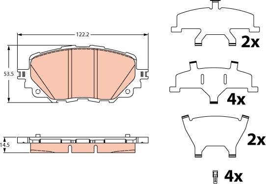 TRW GDB2285 - Set placute frana,frana disc aaoparts.ro