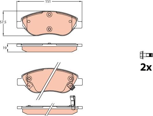 TRW GDB2228 - Set placute frana,frana disc aaoparts.ro