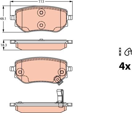 TRW GDB2270 - Set placute frana,frana disc aaoparts.ro