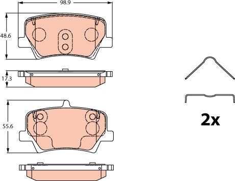 TRW GDB2277 - Set placute frana,frana disc aaoparts.ro