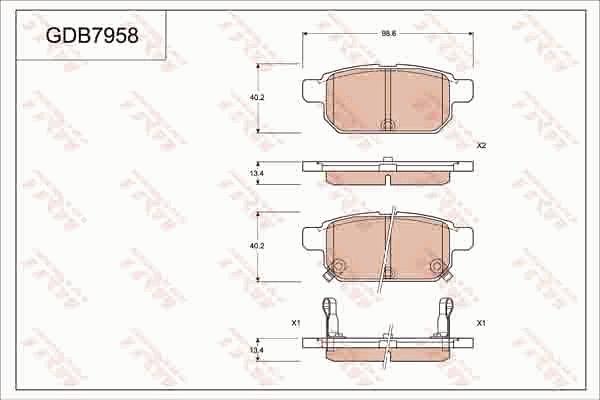 TRW GDB7958 - Set placute frana,frana disc aaoparts.ro