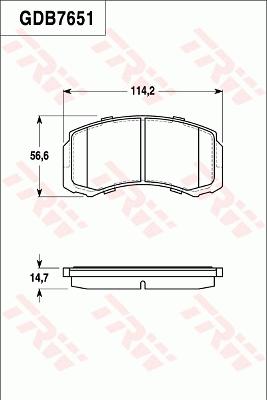 TRW GDB7651AT - Set placute frana,frana disc aaoparts.ro