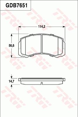 TRW GDB7651 - Set placute frana,frana disc aaoparts.ro
