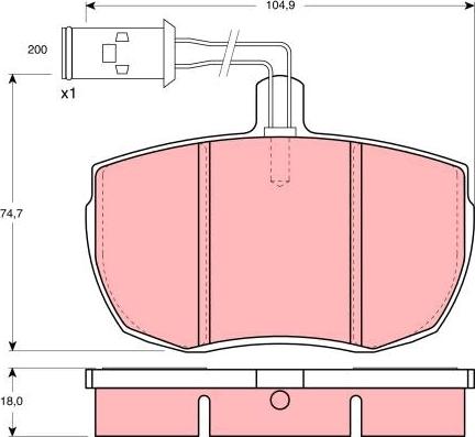 TRW GDB789 - Set placute frana,frana disc aaoparts.ro