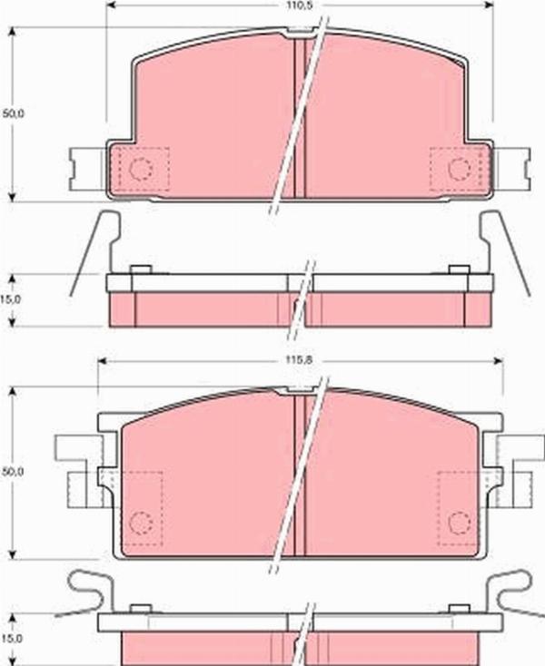 TRW GDB780 - Set placute frana,frana disc aaoparts.ro
