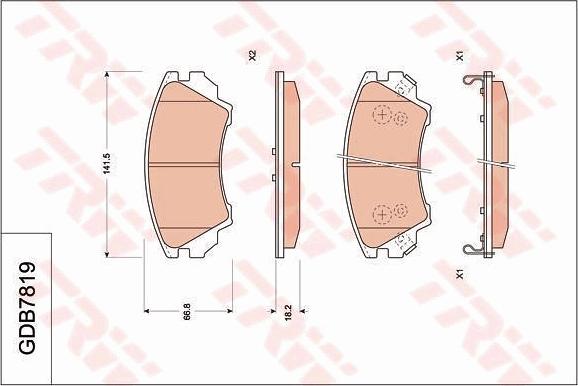 TRW GDB7819 - Set placute frana,frana disc aaoparts.ro