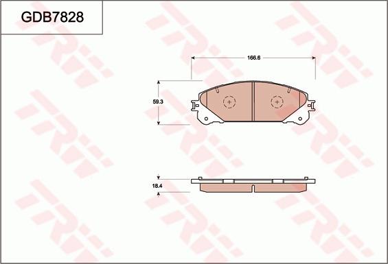 TRW GDB7828 - Set placute frana,frana disc aaoparts.ro