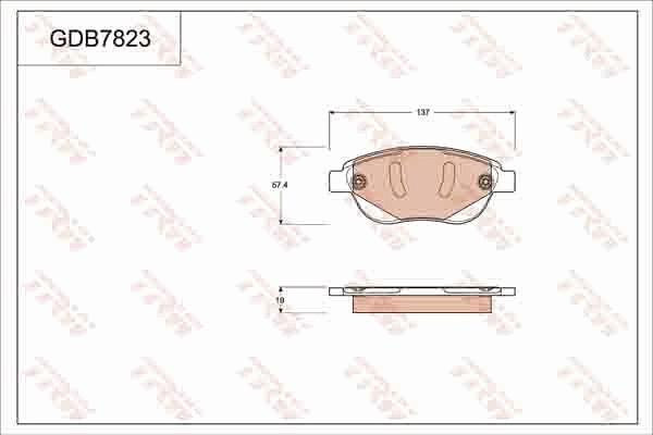 TRW GDB7823 - Set placute frana,frana disc aaoparts.ro