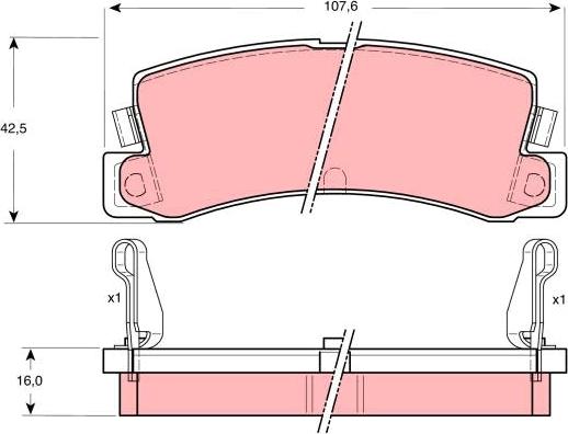 TRW GDB730 - Set placute frana,frana disc aaoparts.ro