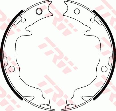 TRW GS8804 - Set saboti frana, frana de mana aaoparts.ro