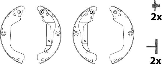 TRW GS8828 - Set saboti frana aaoparts.ro