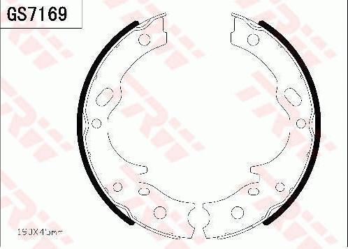 TRW GS7169 - Set saboti frana, frana de mana aaoparts.ro