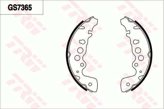 TRW GS7365 - Set saboti frana aaoparts.ro