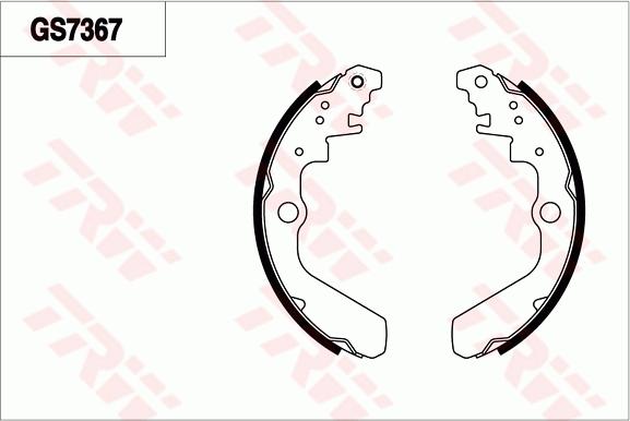 TRW GS7367 - Set saboti frana aaoparts.ro