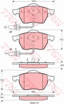 TRW GTD1093 - Set frana, frana disc aaoparts.ro