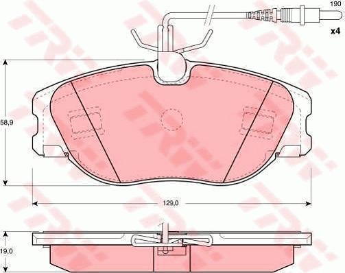 TRW GTD1074 - Set frana, frana disc aaoparts.ro