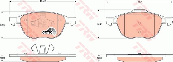 TRW GTD1188 - Set frana, frana disc aaoparts.ro