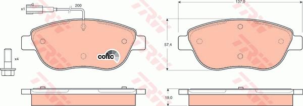 TRW GTD1187 - Set frana, frana disc aaoparts.ro