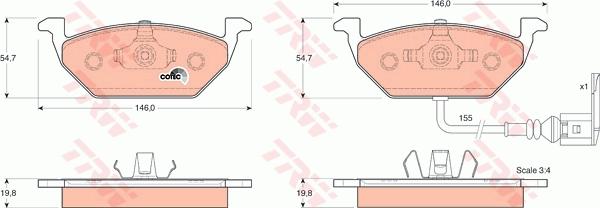 TRW GTD1178 - Set frana, frana disc aaoparts.ro