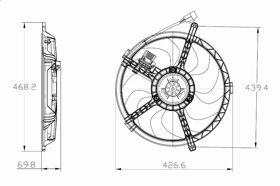 TYC 803-0010 - Ventilator, radiator aaoparts.ro