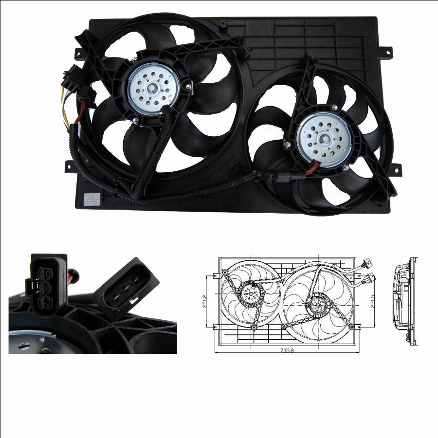 TYC 832-0001 - Ventilator, radiator aaoparts.ro