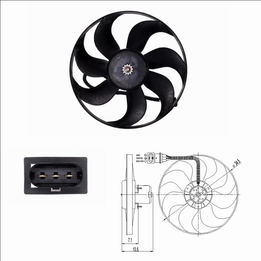 TYC 837-0003 - Ventilator, radiator aaoparts.ro