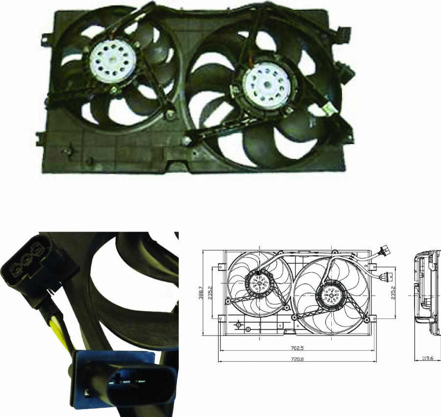 TYC 837-0023 - Ventilator, radiator aaoparts.ro