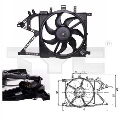 TYC 825-0007 - Ventilator, radiator aaoparts.ro