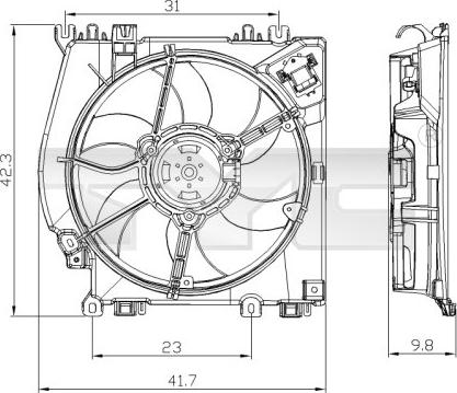 TYC 828-0001 - Ventilator, radiator aaoparts.ro