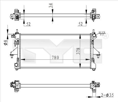 TYC 709-0020-R - Radiator, racire motor aaoparts.ro