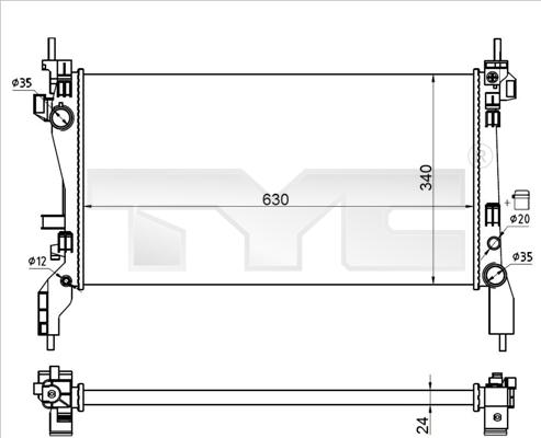 TYC 709-0021-R - Radiator, racire motor aaoparts.ro