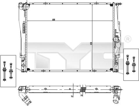 TYC 703-0004 - Radiator, racire motor aaoparts.ro