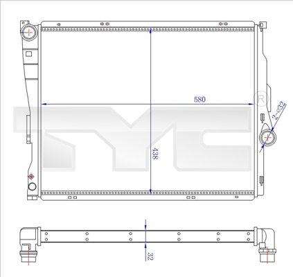 TYC 703-0006-R - Radiator, racire motor aaoparts.ro