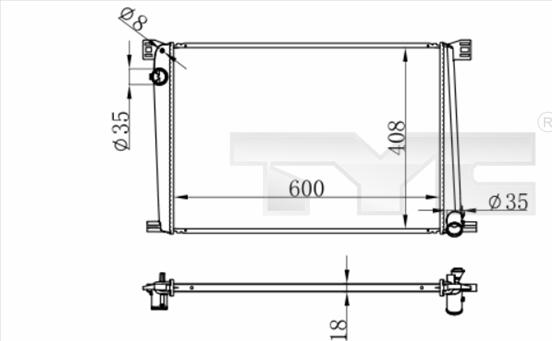 TYC 703-0011 - Radiator, racire motor aaoparts.ro