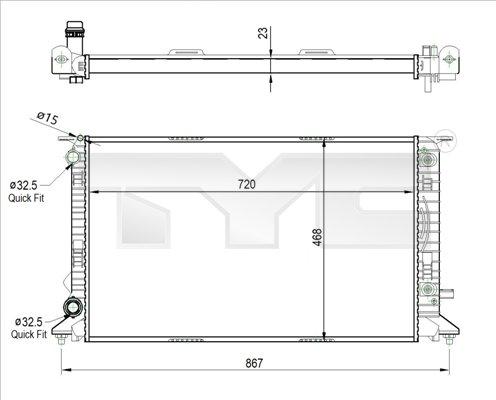 TYC 702-0037-R - Radiator, racire motor aaoparts.ro