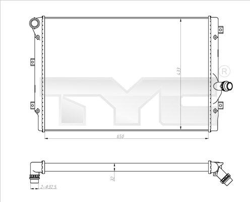 TYC 702-0024-R - Radiator, racire motor aaoparts.ro