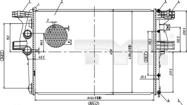 TYC 715-0005 - Radiator, racire motor aaoparts.ro