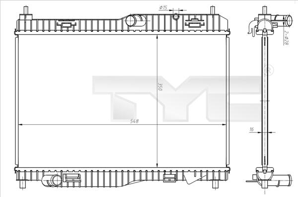 TYC 710-0058 - Radiator, racire motor aaoparts.ro