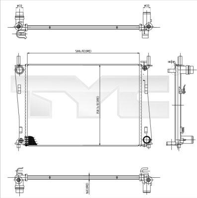 TYC 710-0031 - Radiator, racire motor aaoparts.ro