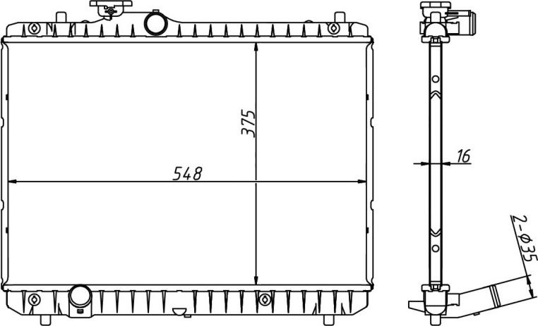 TYC 735-0003 - Radiator, racire motor aaoparts.ro