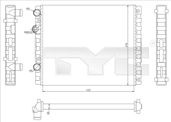 TYC 737-0040 - Radiator, racire motor aaoparts.ro