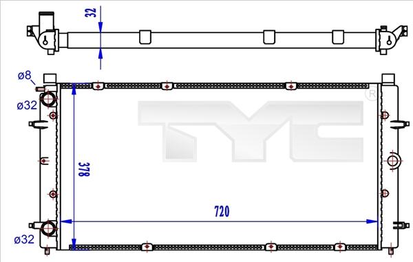 TYC 737-0059-R - Radiator, racire motor aaoparts.ro