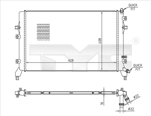 TYC 737-0066 - Radiator, racire motor aaoparts.ro